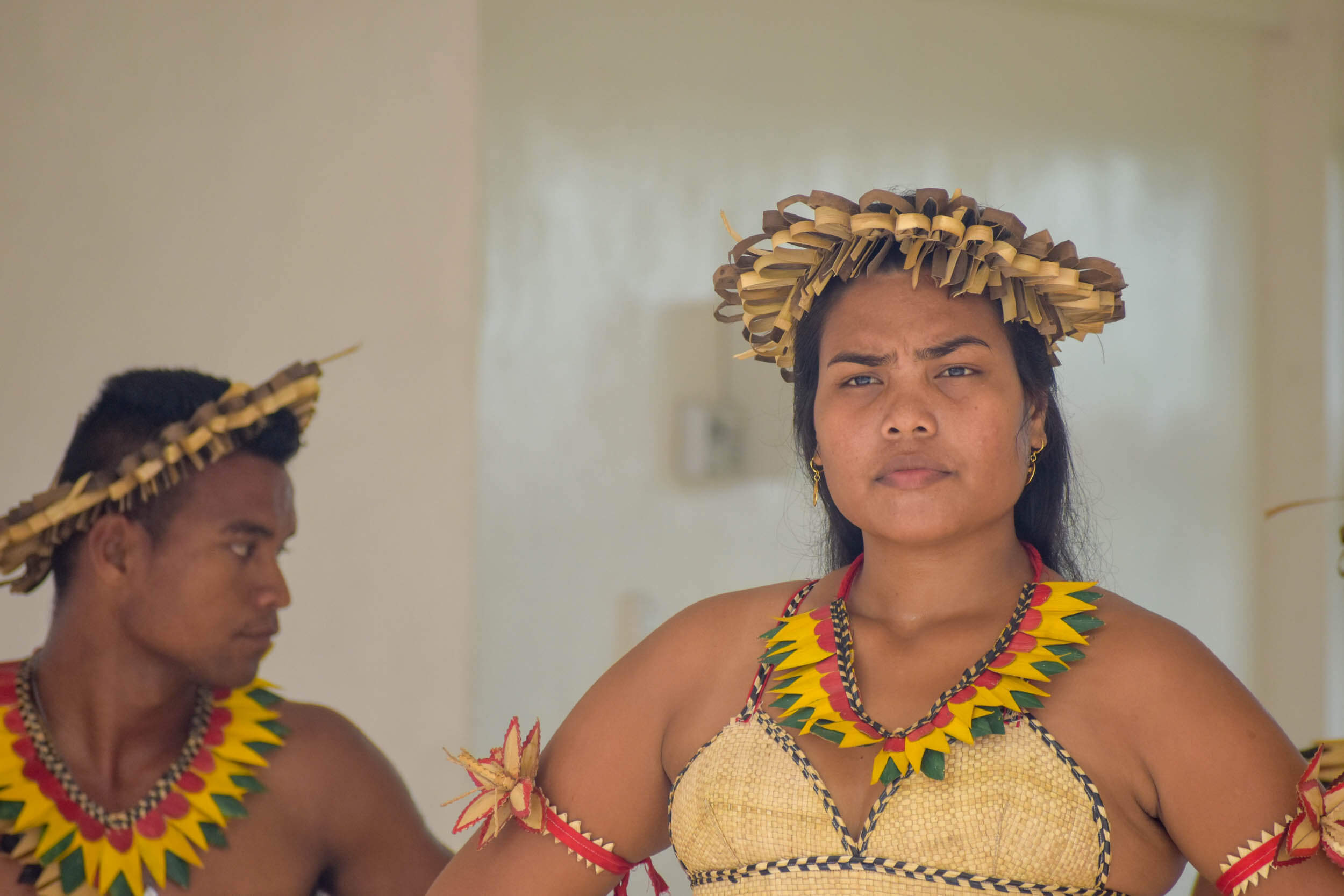 Locals dancers in Solomon Islands